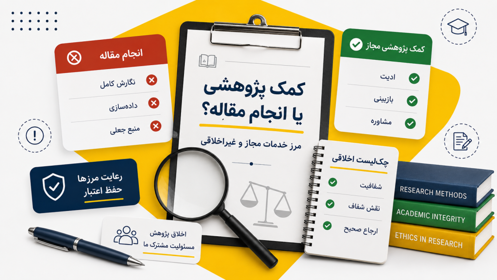 کمک پژوهشی مجاز و اخلاقی با انجام مقاله چه تفاوتی دارد؟